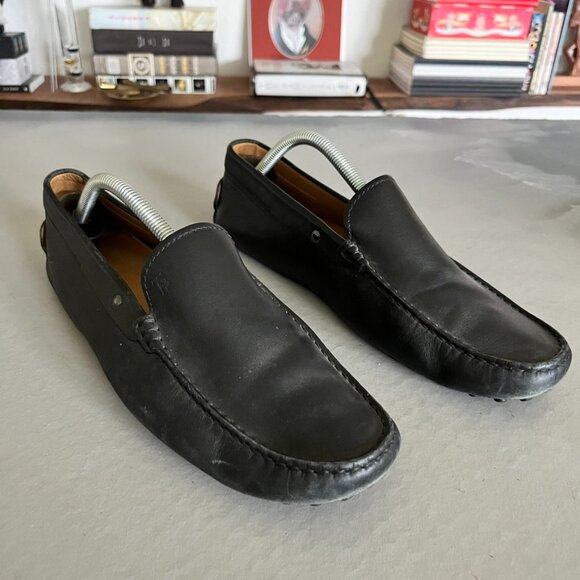 TOD'S Driving Slip On Oxford Loafers Gummed Dot Sole